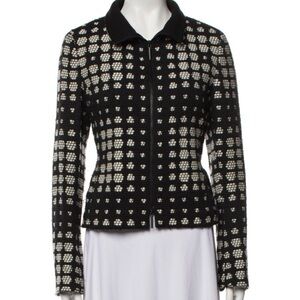 Akris Punto Black and White Patterned Blazer